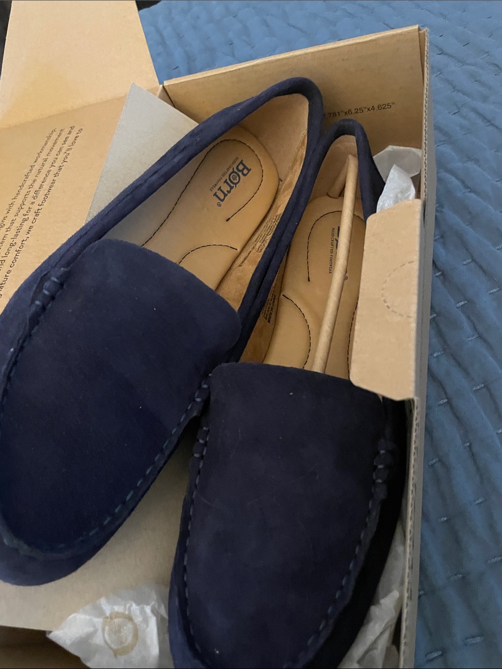Women’s blue suede loafers - Picture 6 of 6